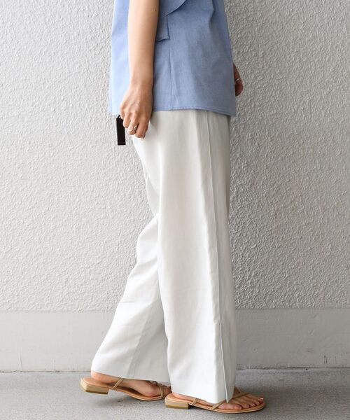 SHIPS（シップス）の「〈手洗い可能〉ソリッド/ドット サイドベンツイージーパンツ◇（その他パンツ・レディース・ライトグレー/ブラック/グリーン・38/36）」の18枚目の写真