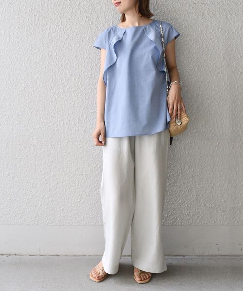 SHIPS（シップス）の「〈手洗い可能〉ソリッド/ドット サイドベンツイージーパンツ◇（その他パンツ・レディース・ライトグレー/ブラック/グリーン・38/36）」の19枚目の写真