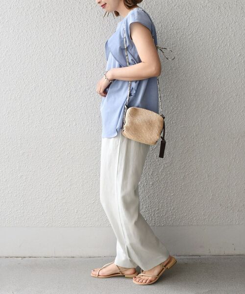 SHIPS（シップス）の「〈手洗い可能〉ソリッド/ドット サイドベンツイージーパンツ◇（その他パンツ・レディース・ライトグレー/ブラック/グリーン・38/36）」の20枚目の写真