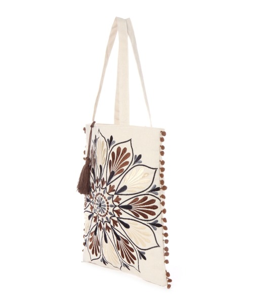 BAYFLOW（ベイフロー）の「エンブロイダリートート（トートバッグ・レディース・スカイブルー/ブルー/アイボリー・FREE）」の5枚目の写真