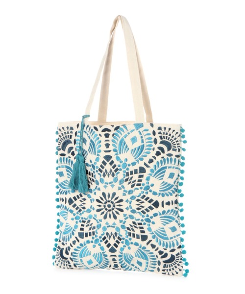 BAYFLOW（ベイフロー）の「エンブロイダリートート（トートバッグ・レディース・スカイブルー/ブルー/アイボリー・FREE）」の18枚目の写真