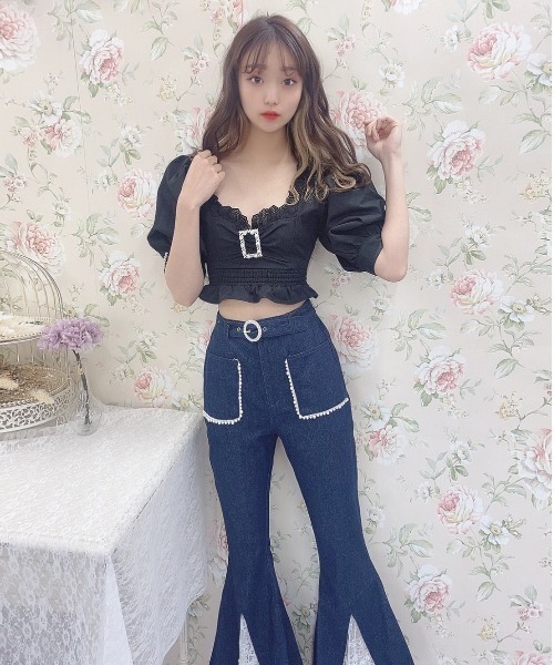 Swankiss（スワンキス）の「TS denim puff TOPS（その他トップス
