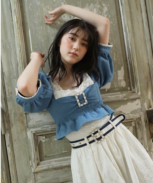 Swankiss（スワンキス）の「TS denim puff TOPS（その他トップス・レディース・ブラック/ピンク/ブルー・FREE）」の13枚目の写真