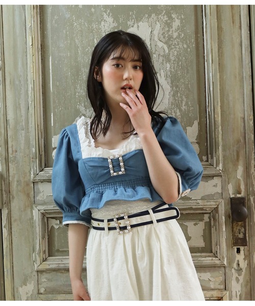 Swankiss（スワンキス）の「TS denim puff TOPS（その他トップス