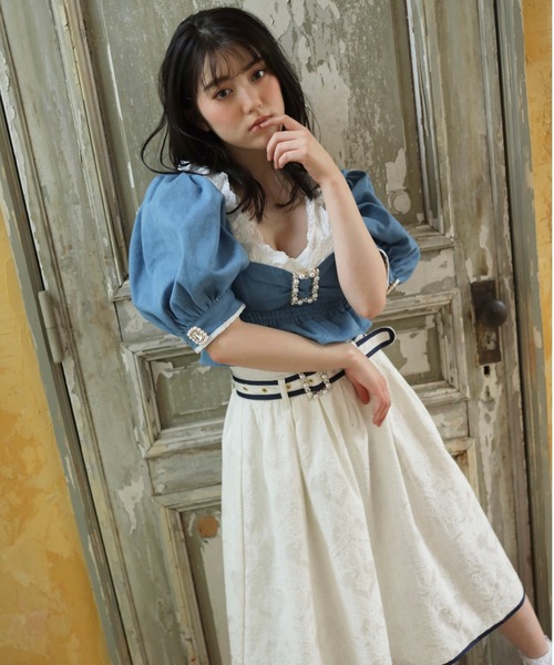 Swankiss（スワンキス）の「TS denim puff TOPS（その他トップス・レディース・ブラック/ピンク/ブルー・FREE）」の8枚目の写真