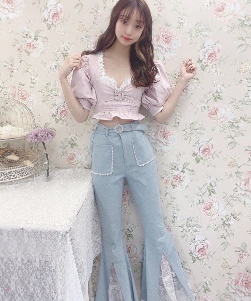 Swankiss（スワンキス）の「TS denim puff TOPS（その他トップス・レディース・ブラック/ピンク/ブルー・FREE）」の10枚目の写真