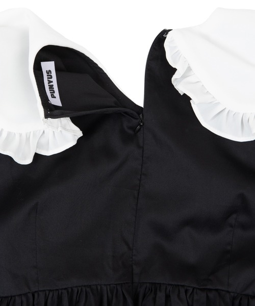 PUNYUS（プニュズ）の「半袖フリルカラーワンピース（ワンピース・レディース・ブラック・1/2/4/3）」の3枚目の写真