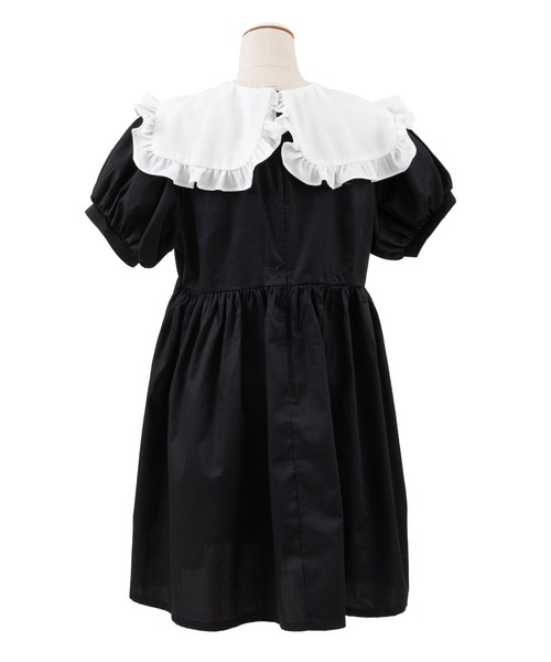 PUNYUS（プニュズ）の「半袖フリルカラーワンピース（ワンピース・レディース・ブラック・1/2/4/3）」の5枚目の写真