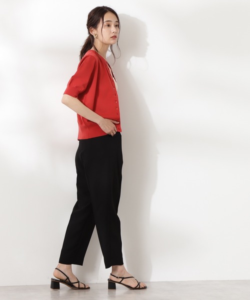 N.(N. Natural Beauty Basic)(エヌエヌナチュラルビューティーベーシック)の「◆パールボタン2WAYニット(ニット/セーター・レディース・ネイビー/レッド/オフホワイト/グリーン・MEDIUM)」の5枚目の写真