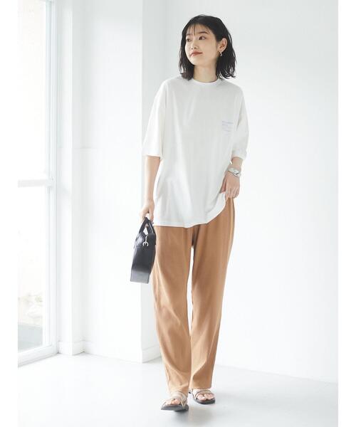 CRAFT STANDARD BOUTIQUE(クラフトスタンダードブティック)の「MISCELLANEOUS TEE *◇(Tシャツ/カットソー・レディース・オフホワイト/杢グレー・LL/M/L)」の9枚目の写真