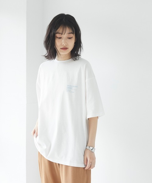 CRAFT STANDARD BOUTIQUE(クラフトスタンダードブティック)の「MISCELLANEOUS TEE *◇(Tシャツ/カットソー・レディース・オフホワイト/杢グレー・LL/M/L)」の3枚目の写真