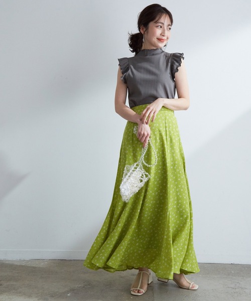 VIS（ビス）の「【洗濯機可】大人フリルですっきり見え。ランダムテレコプルオーバー（Tシャツ/カットソー・レディース・チャコールグレー/オフホワイト/ピンク・FREE）」の17枚目の写真