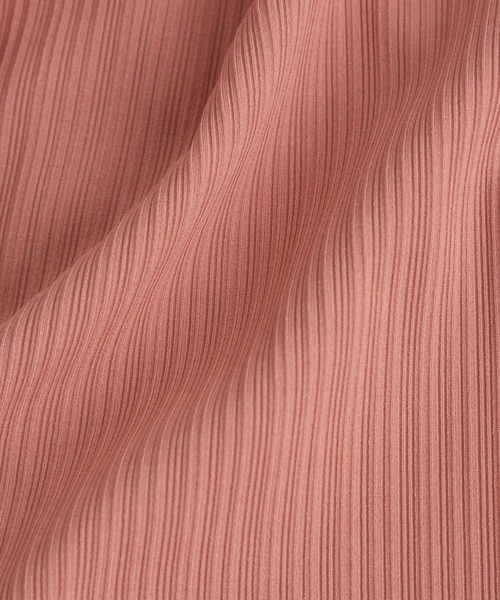 VIS（ビス）の「【洗濯機可】大人フリルですっきり見え。ランダムテレコプルオーバー（Tシャツ/カットソー・レディース・チャコールグレー/オフホワイト/ピンク・FREE）」の10枚目の写真