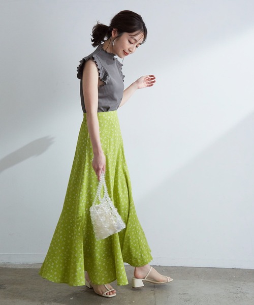 VIS（ビス）の「【洗濯機可】大人フリルですっきり見え。ランダムテレコプルオーバー（Tシャツ/カットソー・レディース・チャコールグレー/オフホワイト/ピンク・FREE）」の18枚目の写真