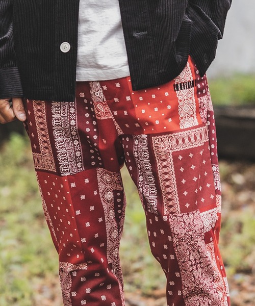 felkod(フィルコッド)の「mp9120-Paisley Easy Pants イージーパンツ(その他パンツ・メンズ・ブラック/レッド・L/M/S)」の4枚目の写真