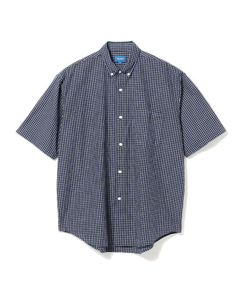 BEAMS（ビームス）の「BEAMS / インディゴ チェック イージー ボタンダウンシャツ（Tシャツ/カットソー・メンズ・ネイビー/インディゴブルー・SMALL/MEDIUM/LARGE/X-LARGE）」の15枚目の写真