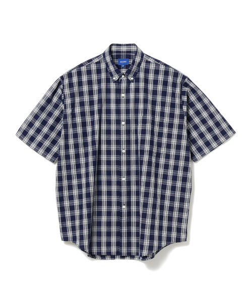 BEAMS（ビームス）の「BEAMS / インディゴ チェック イージー ボタンダウンシャツ（Tシャツ/カットソー・メンズ・ネイビー/インディゴブルー・SMALL/MEDIUM/LARGE/X-LARGE）」の20枚目の写真