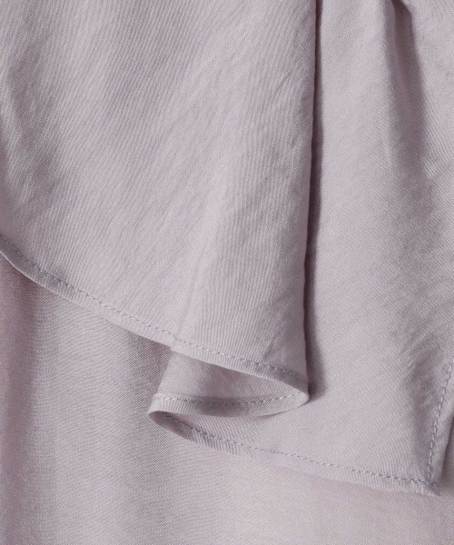 LOWRYS FARM（ローリーズファーム）の「フリルブラウスノースリーブ　952515（シャツ/ブラウス・レディース・ブラック/アイボリー/パープル/グリーン・FREE）」の6枚目の写真