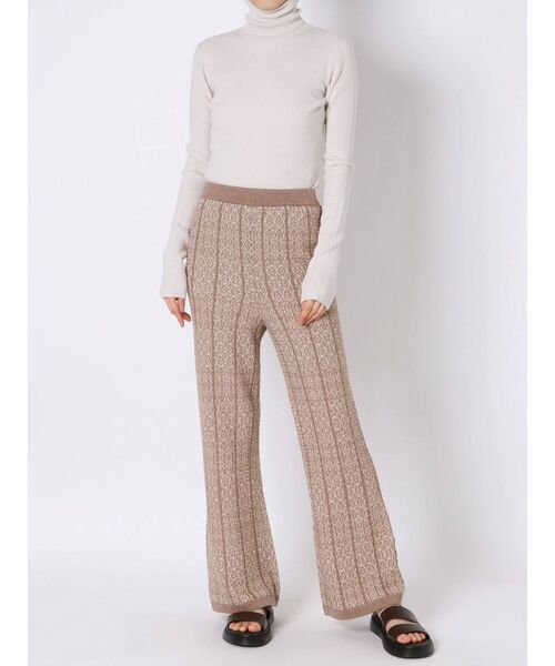 LAGUNAMOON(ラグナムーン)の「アラベスクパターンニットパンツ(その他パンツ・レディース・ブラック/ベージュ/カーキ・SMALL/MEDIUM)」の9枚目の写真