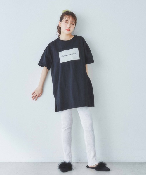 REVEYU(レブユー)の「REVEYU/Sleep on it BIGTシャツ(Tシャツ/カットソー・レディース・ブラック/オフホワイト/ブルー/グリーン系その他/ライトピンク・FREE)」の13枚目の写真