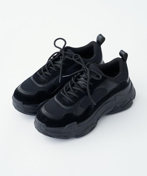 one after another NICE CLAUP（ワンアフターアナザーナイスクラップ）の「厚底スニーカー（スニーカー・レディース・ブラック/ピンク・LL/S/M/L）」の5枚目の写真