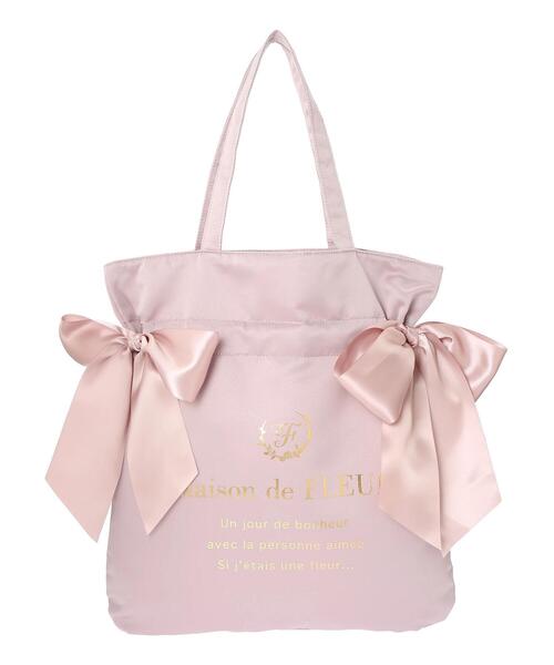 Maison de FLEUR（メゾンドフルール）の「ダブルリボントートバッグ（トートバッグ・レディース・ブラック/ネイビー/ブルー/ピンク系その他3/スモーキーグリーン系・FREE）」の20枚目の写真