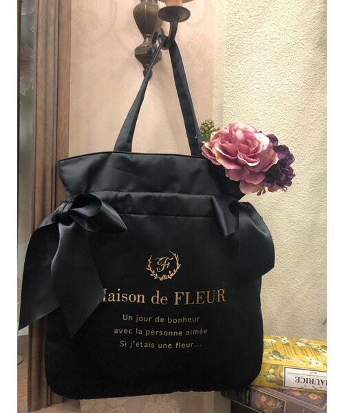 Maison de FLEUR（メゾンドフルール）の「ダブルリボントートバッグ（トートバッグ・レディース・ブラック/ネイビー/ブルー/ピンク系その他3/スモーキーグリーン系・FREE）」の21枚目の写真