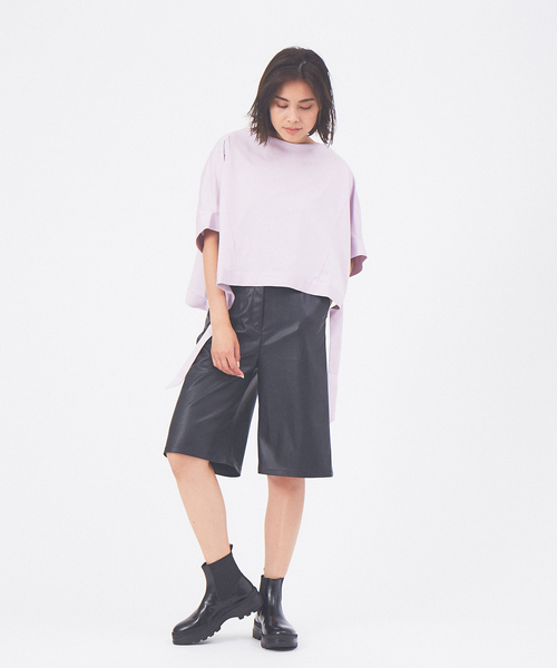 qualite（カリテ）の「ラウンドヘムカットソー（Tシャツ/カットソー・レディース・ホワイト/ラベンダー/ブラック・フリー）」の10枚目の写真