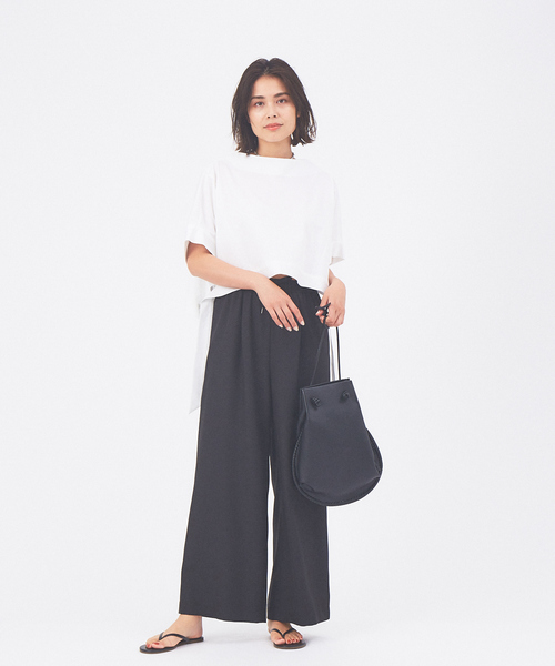 qualite（カリテ）の「ラウンドヘムカットソー（Tシャツ/カットソー・レディース・ホワイト/ラベンダー/ブラック・フリー）」の11枚目の写真