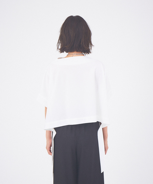 qualite（カリテ）の「ラウンドヘムカットソー（Tシャツ/カットソー・レディース・ホワイト/ラベンダー/ブラック・フリー）」の13枚目の写真