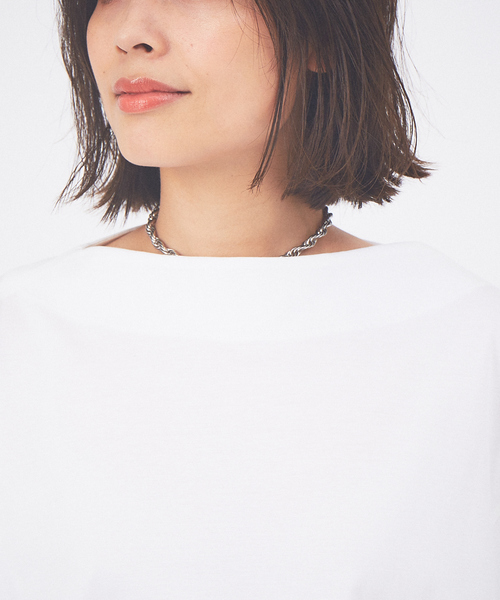 qualite（カリテ）の「ラウンドヘムカットソー（Tシャツ/カットソー・レディース・ホワイト/ラベンダー/ブラック・フリー）」の15枚目の写真