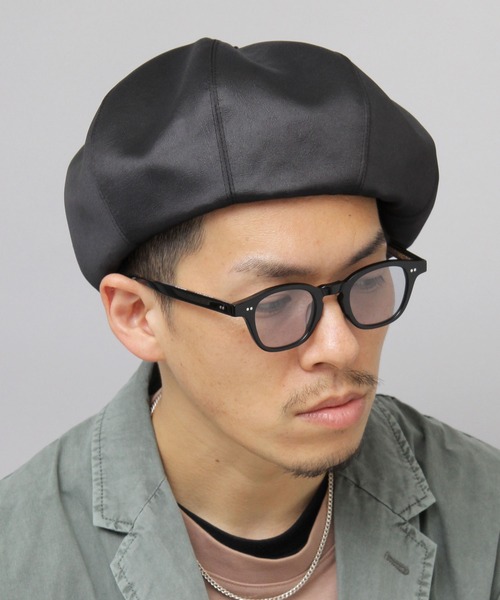 Mr.COVER(ミスターカバー)の「Mr.COVER / ミスターカバー / 日本製 / ポリレザー ボリュームシルエット パネルベレー / ベレー帽(ハンチング/ベレー帽・メンズ・ブラック・FREE)」の11枚目の写真
