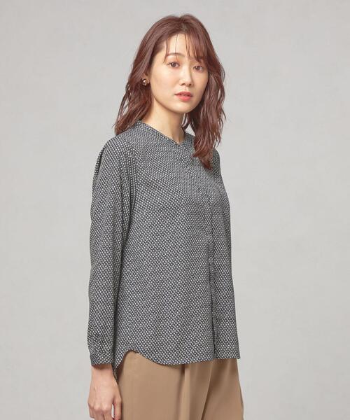 closet story(クローゼットストーリー)の「<closet story(クローゼットストーリー)> 2ツブ ドット スタンドカラー ブラウス(シャツ/ブラウス・レディース・ホワイト/ブラック/シャーベット・FREE)」の3枚目の写真