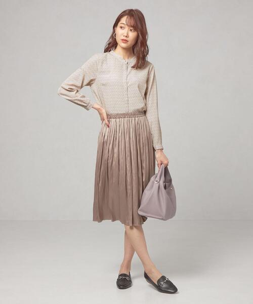 closet story(クローゼットストーリー)の「<closet story(クローゼットストーリー)> 2ツブ ドット スタンドカラー ブラウス(シャツ/ブラウス・レディース・ホワイト/ブラック/シャーベット・FREE)」の8枚目の写真