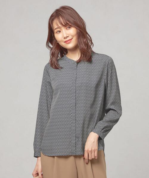 closet story(クローゼットストーリー)の「<closet story(クローゼットストーリー)> 2ツブ ドット スタンドカラー ブラウス(シャツ/ブラウス・レディース・ホワイト/ブラック/シャーベット・FREE)」の10枚目の写真