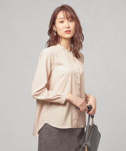 closet story(クローゼットストーリー)の「<closet story(クローゼットストーリー)> 2ツブ ドット スタンドカラー ブラウス(シャツ/ブラウス・レディース・ホワイト/ブラック/シャーベット・FREE)」の7枚目の写真