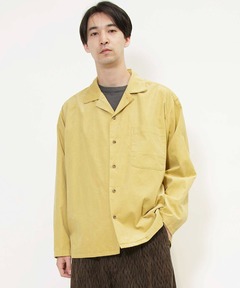 オープンカラーロングスリーブシャツ