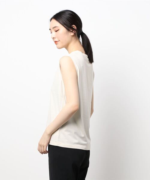 Lugnoncure（ルノンキュール）の「プリントノースリーブTee（Tシャツ/カットソー・レディース・キナリ/オレンジ/チャコール・ﾌﾘ-）」の4枚目の写真