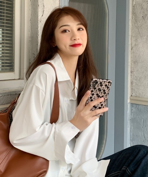 yuue' ( wear )（ユーイ）の「オーバーサイズ シンプルロングスリーブシャツ（シャツ/ブラウス・レディース・ホワイト/ベージュ/ブルー・FREE）」の20枚目の写真