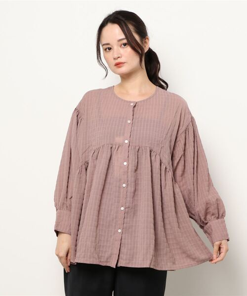 KOBE LETTUCE（コウベレタス）の「前後2wayラウンドカッティングティアードブラウス（シャツ/ブラウス・レディース・ホワイト系その他/グリーン系その他/オレンジ系その他/スモークピンク・FREE）」の17枚目の写真