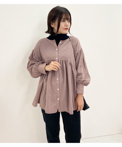 KOBE LETTUCE（コウベレタス）の「前後2wayラウンドカッティングティアードブラウス（シャツ/ブラウス・レディース・ホワイト系その他/グリーン系その他/オレンジ系その他/スモークピンク・FREE）」の16枚目の写真