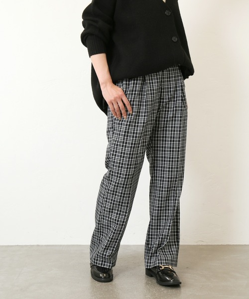 Simplicite（サンプリシテ）の「ダブルツイルチェックパンツ◆（その他パンツ・レディース・ブラック/グリーン/キャメル・FREE）」の9枚目の写真