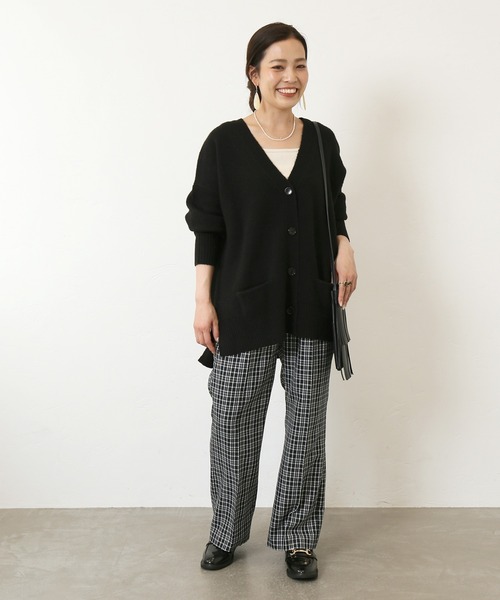 Simplicite（サンプリシテ）の「ダブルツイルチェックパンツ◆（その他パンツ・レディース・ブラック/グリーン/キャメル・FREE）」の15枚目の写真