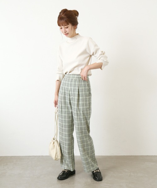 Simplicite（サンプリシテ）の「ダブルツイルチェックパンツ◆（その他パンツ・レディース・ブラック/グリーン/キャメル・FREE）」の20枚目の写真