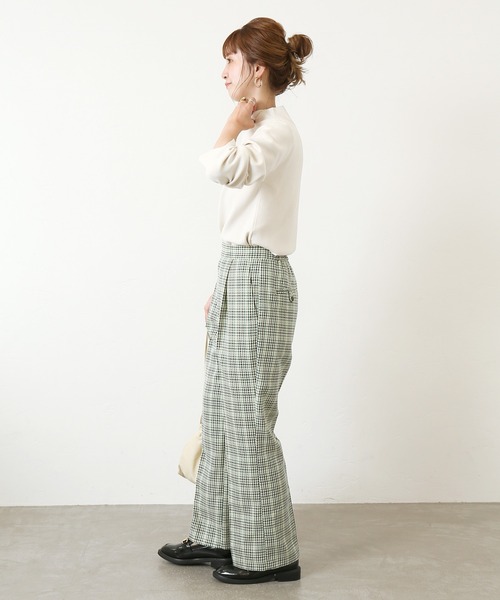 Simplicite（サンプリシテ）の「ダブルツイルチェックパンツ◆（その他パンツ・レディース・ブラック/グリーン/キャメル・FREE）」の16枚目の写真