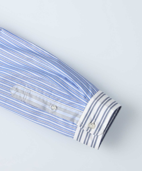 BACK NUMBER（バックナンバー）の「【BACK NUMBER】ストライプ切替シャツ（シャツ/ブラウス・メンズ・サックスブルー/ベージュ・XL/L/S/M）」の15枚目の写真