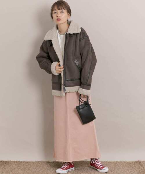 URBAN RESEARCH Sonny Label(アーバンリサーチサニーレーベル)の「ALPHA INDUSTRIES W B3 FAKE MOUTON(ムートンコート・レディース・ブラック/ブラウン/ライトブラウン・MEDIUM)」の12枚目の写真