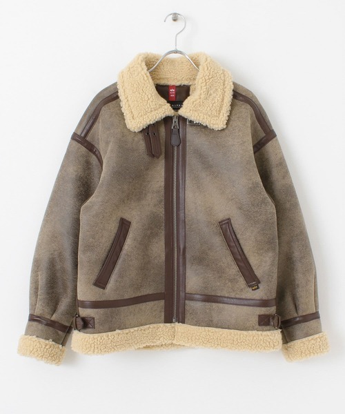 URBAN RESEARCH Sonny Label(アーバンリサーチサニーレーベル)の「ALPHA INDUSTRIES W B3 FAKE MOUTON(ムートンコート・レディース・ブラック/ブラウン/ライトブラウン・MEDIUM)」の19枚目の写真