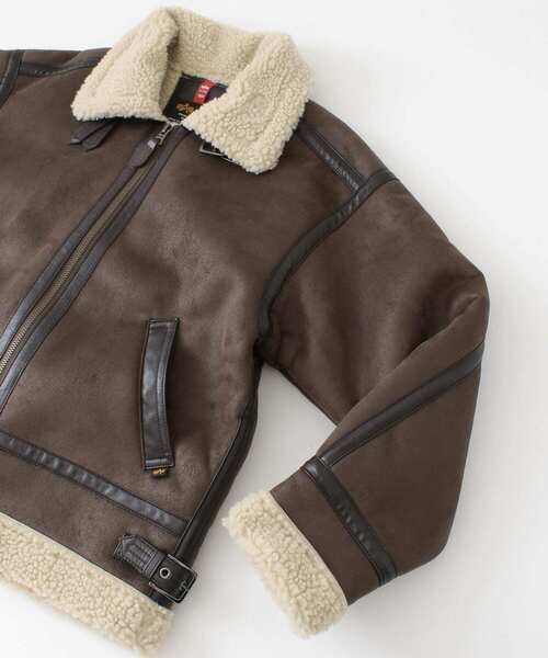 URBAN RESEARCH Sonny Label(アーバンリサーチサニーレーベル)の「ALPHA INDUSTRIES W B3 FAKE MOUTON(ムートンコート・レディース・ブラック/ブラウン/ライトブラウン・MEDIUM)」の14枚目の写真