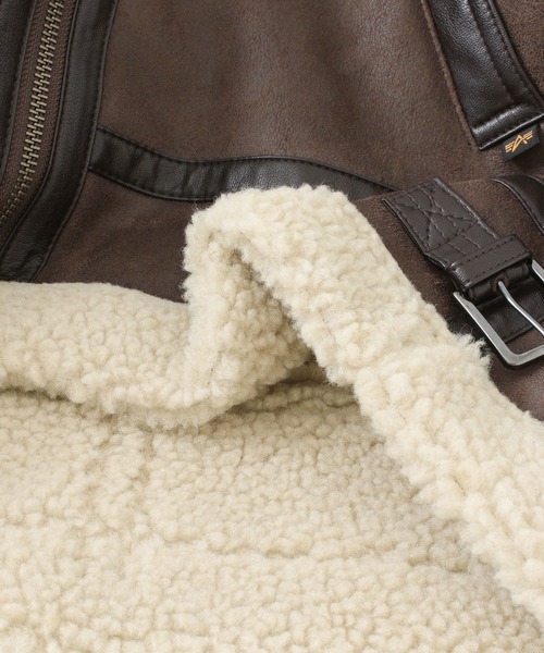 URBAN RESEARCH Sonny Label(アーバンリサーチサニーレーベル)の「ALPHA INDUSTRIES W B3 FAKE MOUTON(ムートンコート・レディース・ブラック/ブラウン/ライトブラウン・MEDIUM)」の20枚目の写真